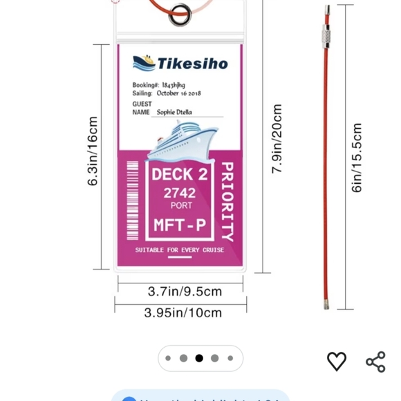 Cruise Luggage Tag Holders - Picture 3 of 3